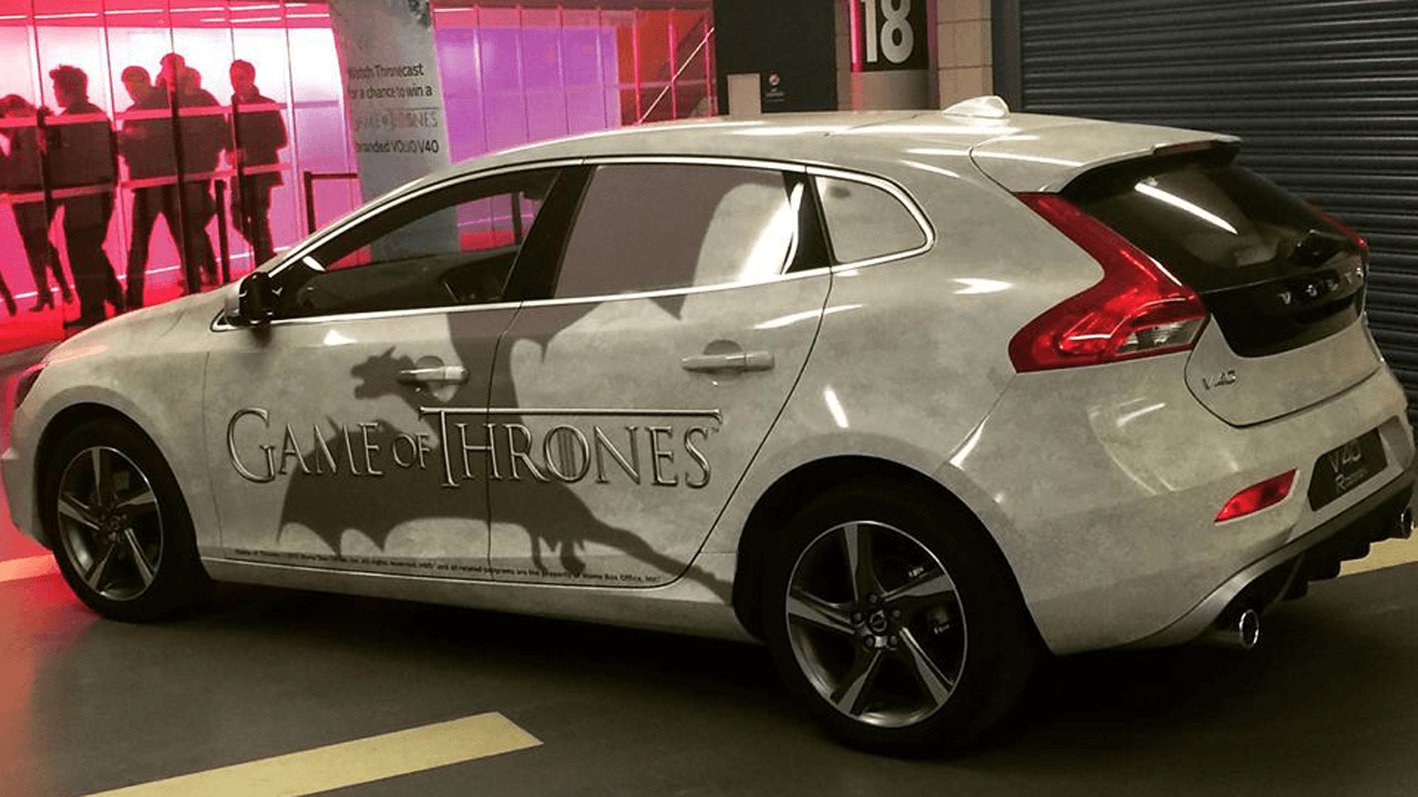 The partnership palette Game of thrones and Volvo